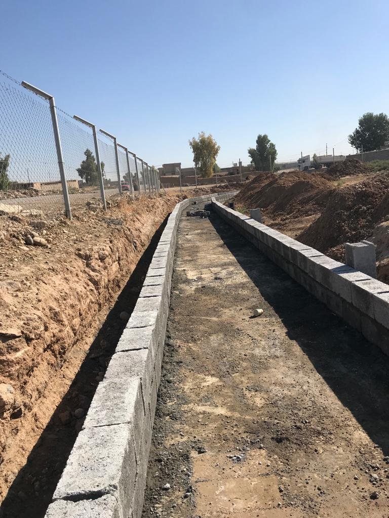 Construction of sewage line – Tula Ban